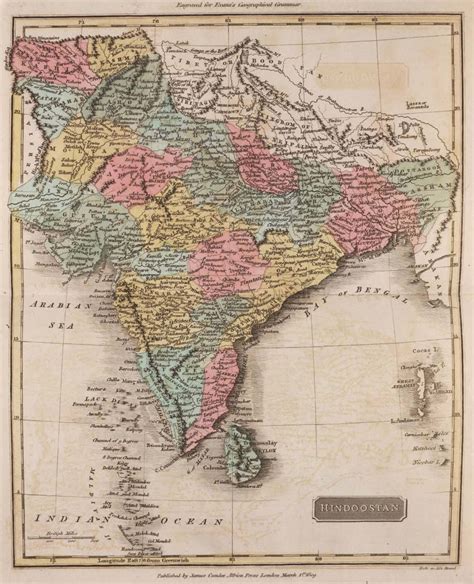 Historical Map of India (1809) - MapSof.net