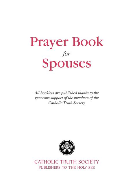 Prayer book for spouses sample by Catholic Truth Society - Issuu