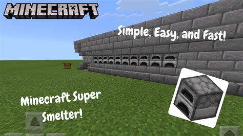 Simple Super Smelter Tutorial Minecraft Bedrock - YouTube