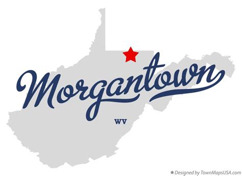 Map of Morgantown, WV, West Virginia