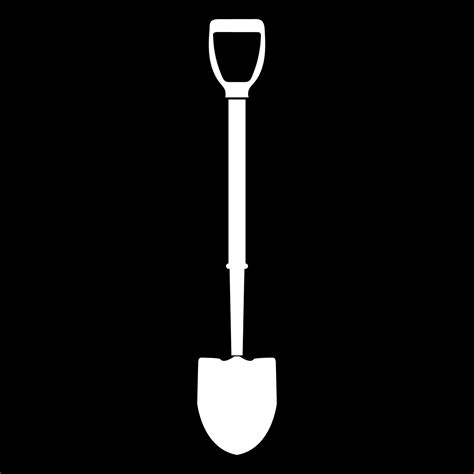 Shovel icon white color 5283774 Vector Art at Vecteezy