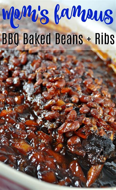 Recipe: Mom's Famous BBQ Baked Beans + Ribs - The Food Hussy