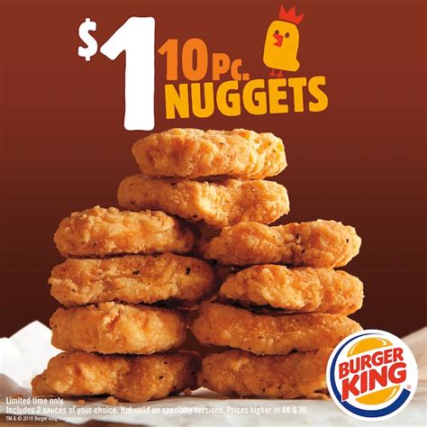 Burger King Has 10 Chicken Nuggets For A Dollar & A Ton Of Sauces To ...