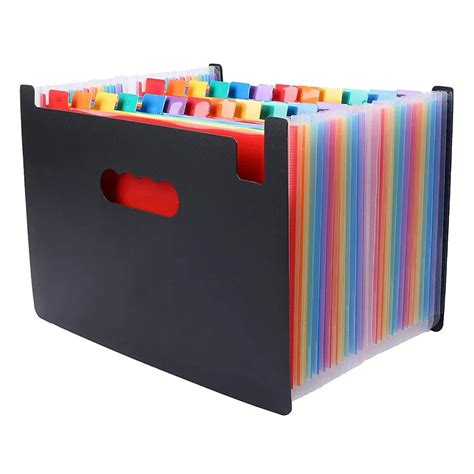 24 Pockets Expanding File Folder Large Space Design A4 Filing Folders ...