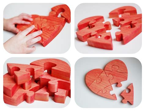 Just Hatched: Wood Heart puzzle for Valentine's Day