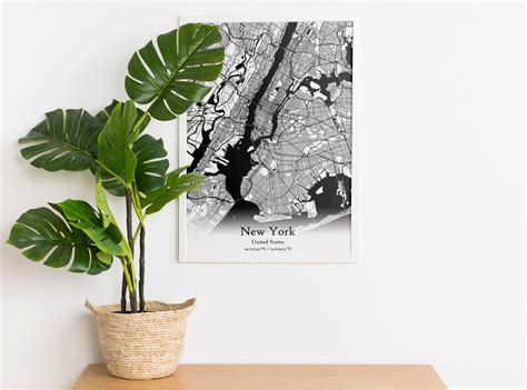 Custom Map Poster Custom City Map Printable Wall Art Choose - Etsy