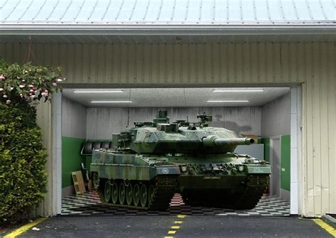 3D Big Tank 09 Garage Door Mural | AJ Wallpaper