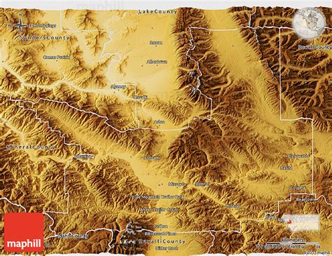 Physical 3D Map of Missoula County