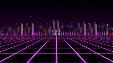 SynthWave Background Loop Animation [1080p, 60 fps, NO Copyright] - YouTube