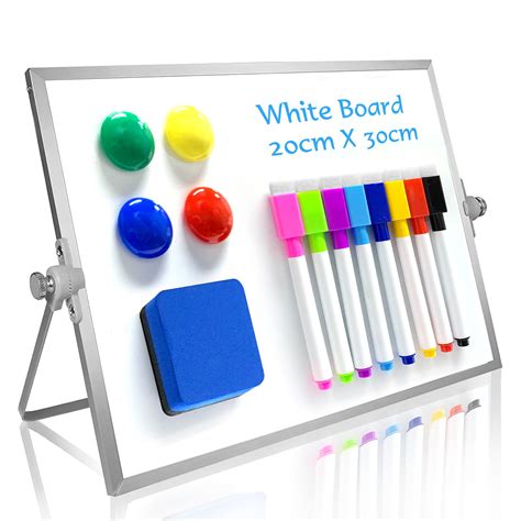 Buy OWill Dry Erase Whiteboard, 20 X 30 cm Small Whiteboard with Stand ...