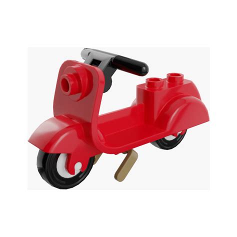 LEGO Scooter with Dark Tan Stand and Black Handlebars | Brick Owl ...