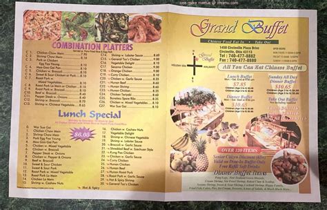 Menu at Grand Buffet restaurant, Circleville