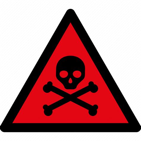 Danger, toxic, warning, attention, caution, hazard, skull icon ...