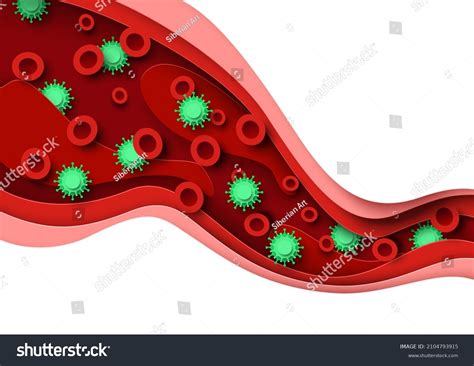 Bacterial Viral Infection Blood Vector Illustration Stock Vector ...