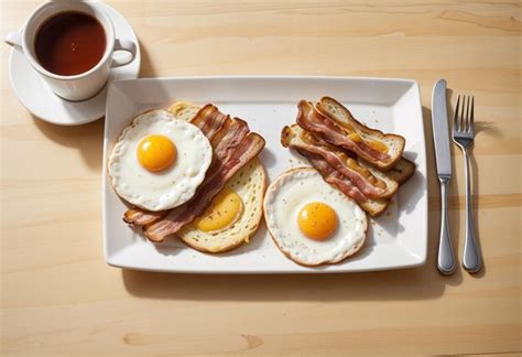 Premium Photo | Crispy Bacon and SunnySideUp Eggs