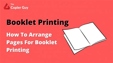 How To Arrange Pages For Booklet Printing | The Copier Guy