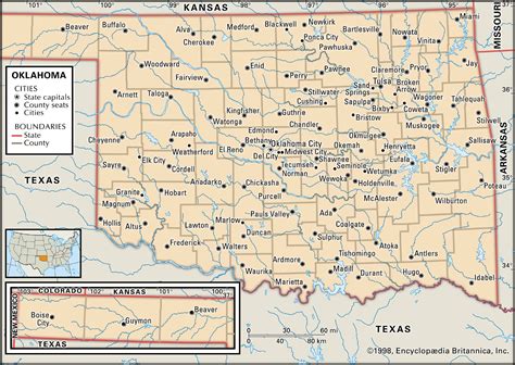 Map Of Texas Oklahoma And Colorado