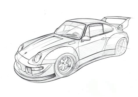 Porsche Drawing Pics - Drawing Skill