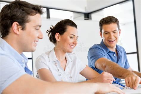 Group of Happy Young Business People in a Meeting Stock Photo - Image ...