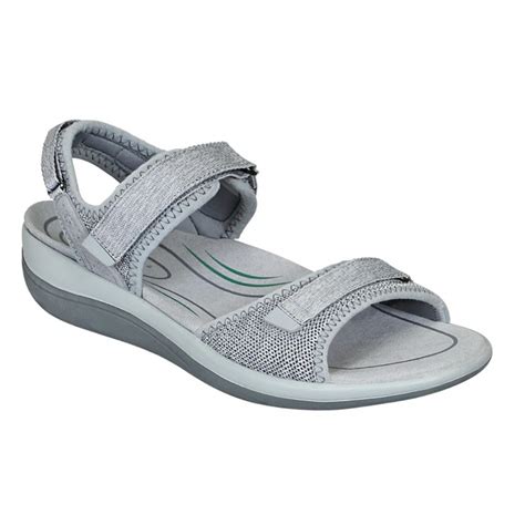 Orthofeet Calypso Gray - Women's Comfort Sandals - Flow Feet Orthopedic ...