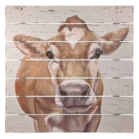 Signature Design by Ashley Carlos Painted Cow Wood Panel Wall Art ...