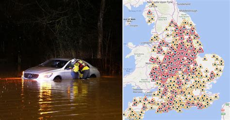 Map shows hundreds of flood alerts across the UK after Storm Henk