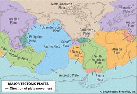 Lithospheric Plates Diagram