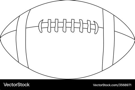 American football ball outline Royalty Free Vector Image