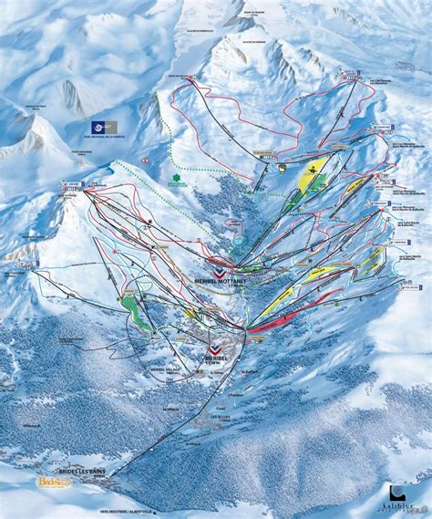 Meribel piste map - Ontheworldmap.com