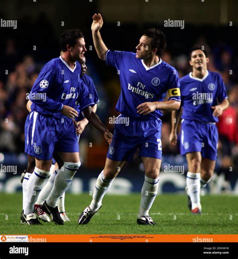 Chelseas wayne bridge celebrates scoring his first goal for chelsea hi ...