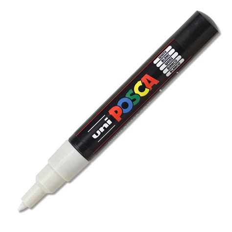 Uni-Posca Paint Marker - White, X-Fine, Bullet Tip, 0.7 mm - Walmart ...