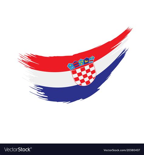 Croatia flag Royalty Free Vector Image - VectorStock