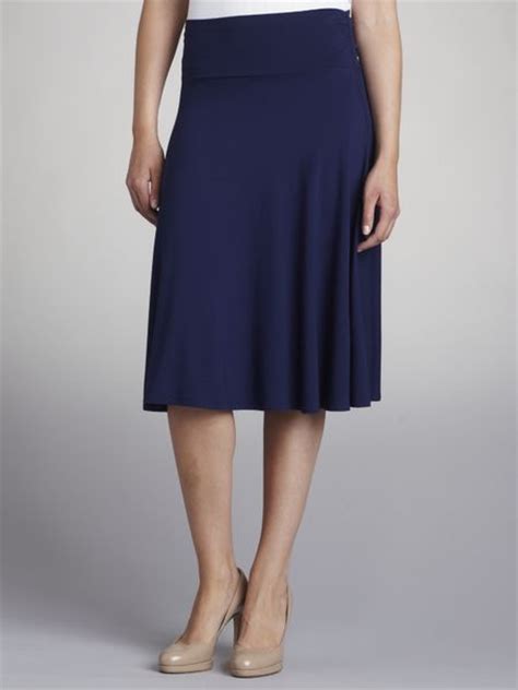 John Lewis Women Jersey Flared Skirt Navy in Blue (navy) | Lyst