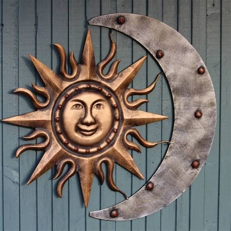 15 Photos Sun and Moon Metal Wall Art