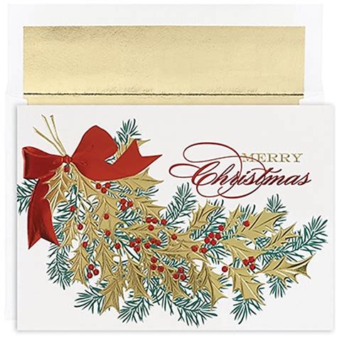 Shop Staples for JAM Paper® Christmas Holiday Cards Set, Peace and Joy ...