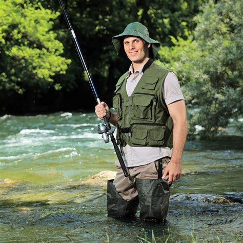 FLY FISHING HERO Hip Wader for Men with Boots 2 Ply Nylon/PVC Fishing ...