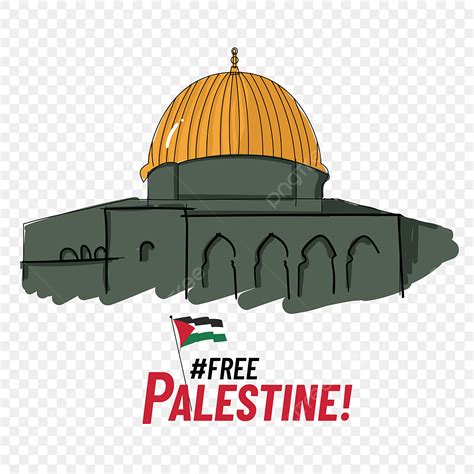 Masjid Al Aqsa Palestina Ilustrasi Dengan Teks Palestina Gratis ...