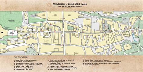 Royal Mile Edinburgh Scotland Map - Emilia Natividad