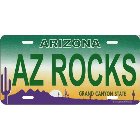 Arizona AZ Rocks Photo License Plate Free Personalization on this Plate ...