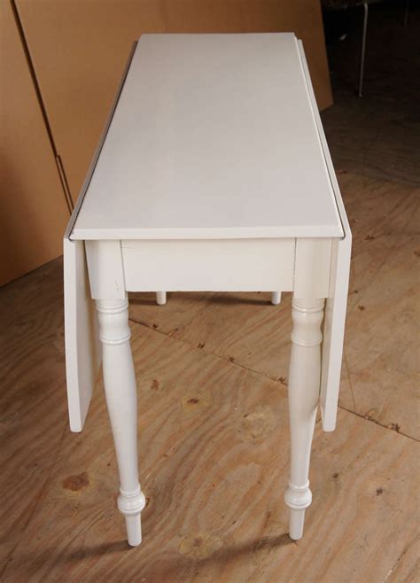 White Drop Leaf Table at 1stDibs