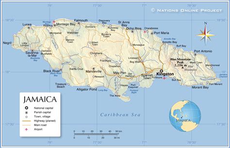 Jamaica Country Map