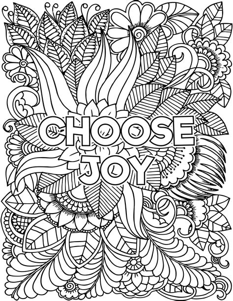 Choose Joy Coloring Page Digital Download - Etsy