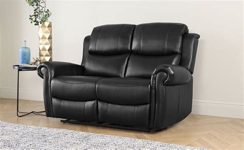 Hadlow Black Leather 2 Seater Recliner Sofa Only £499.99 ...