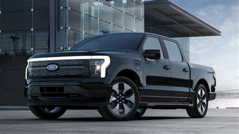 2023 Ford F 150 Lightning Platinum Agate Black Metallic - AUTOBICS