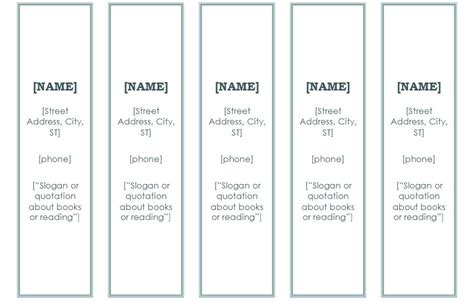 Double Sided Bookmark Template Free | Arts - Arts