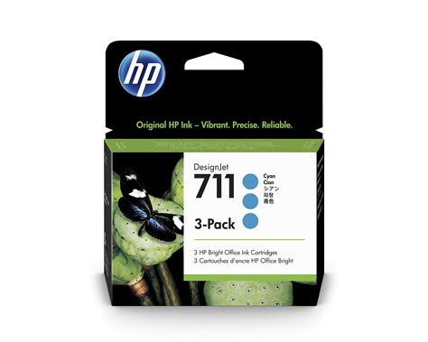 Buy HP 711 Cyan 29-ml 3-Pack Genuine Ink Cartridges (CZ134A) for ...