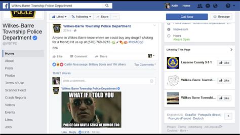 Police Facebook Post Goes Viral