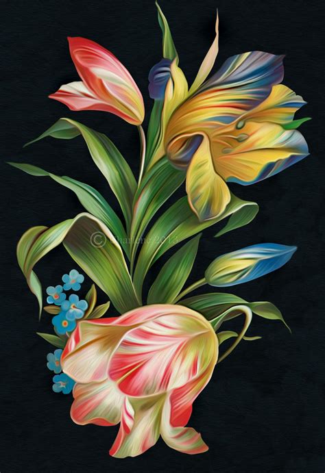 Floral(Digital Painting) by chamirra on DeviantArt