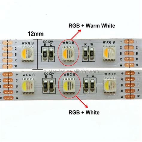 Dc12v Rgbww/rgbw Smd Led Strip Light 60led/m 4 Chip In 1 Led 5050 Led ...