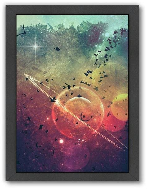 Saturn abstract space wall art